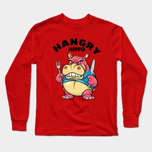 Hangry Hippo Long Sleeve T-Shirt